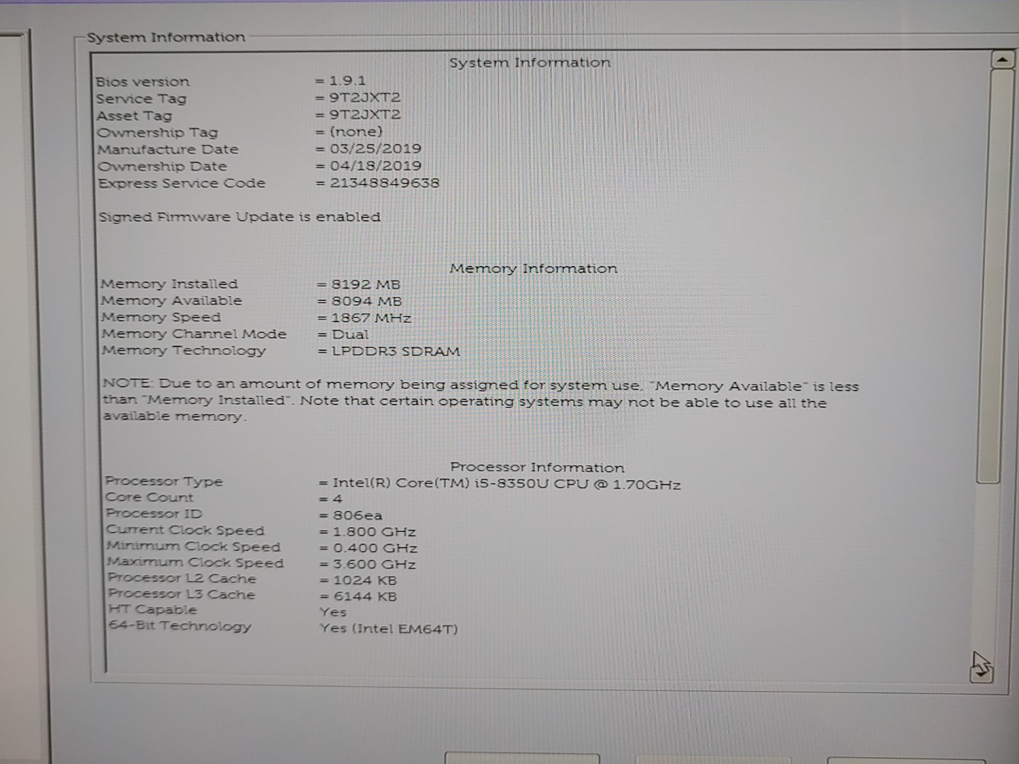 Dell Latitude 7390 2-in-1 13.3" Intel i5-8350U 8GB *NO SSD/NO BATT/NO AC* *READ* - Image 10