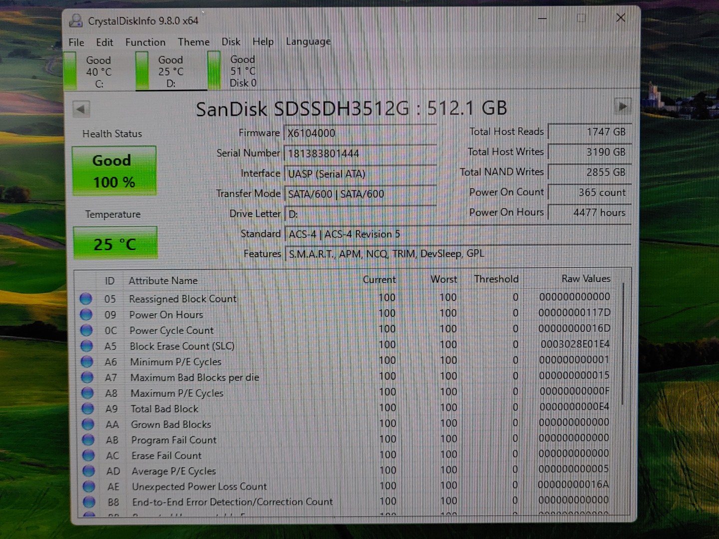 SanDisk Ultra 3D 512GB SATA 6Gb/s Solid State Drive SDSSDH3-512G (100% Health) - Image 2