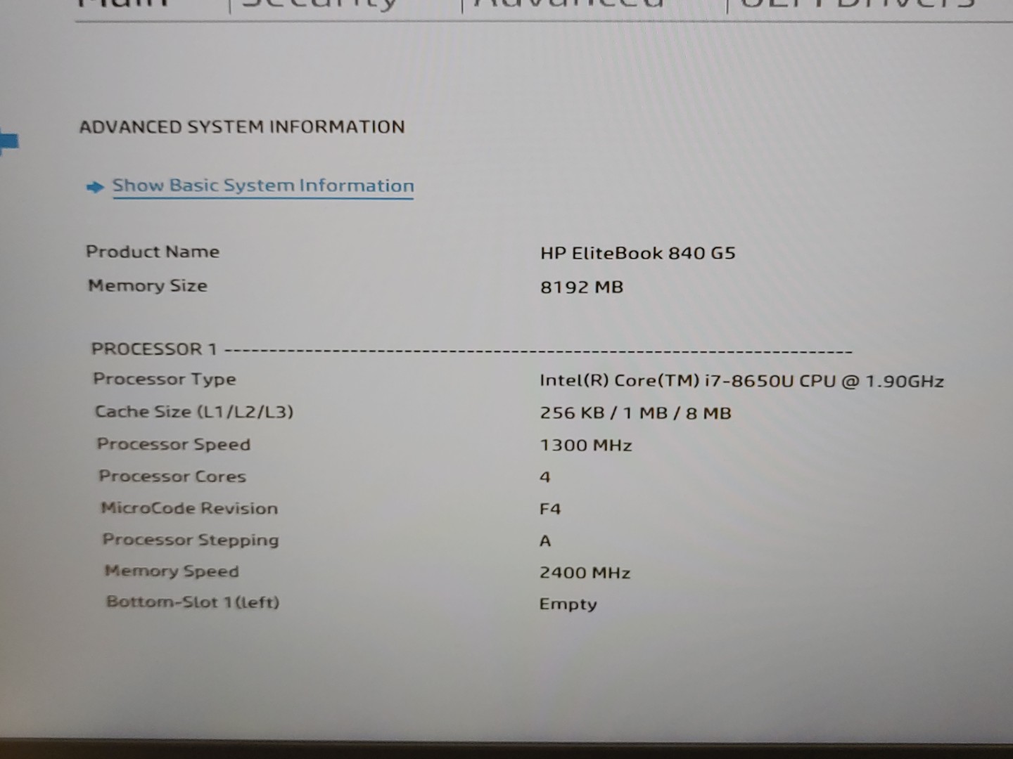 HP EliteBook 840 G5 14" Intel i7-8650U 8GB *NO SSD/NO BATT/NO AC* **READ*** - Image 11