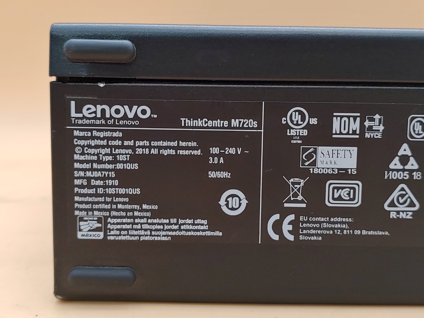 Lenovo ThinkCentre M720s SFF PC Intel i7-8700 16GB RAM 500GB SSD Windows11Pro - Image 8