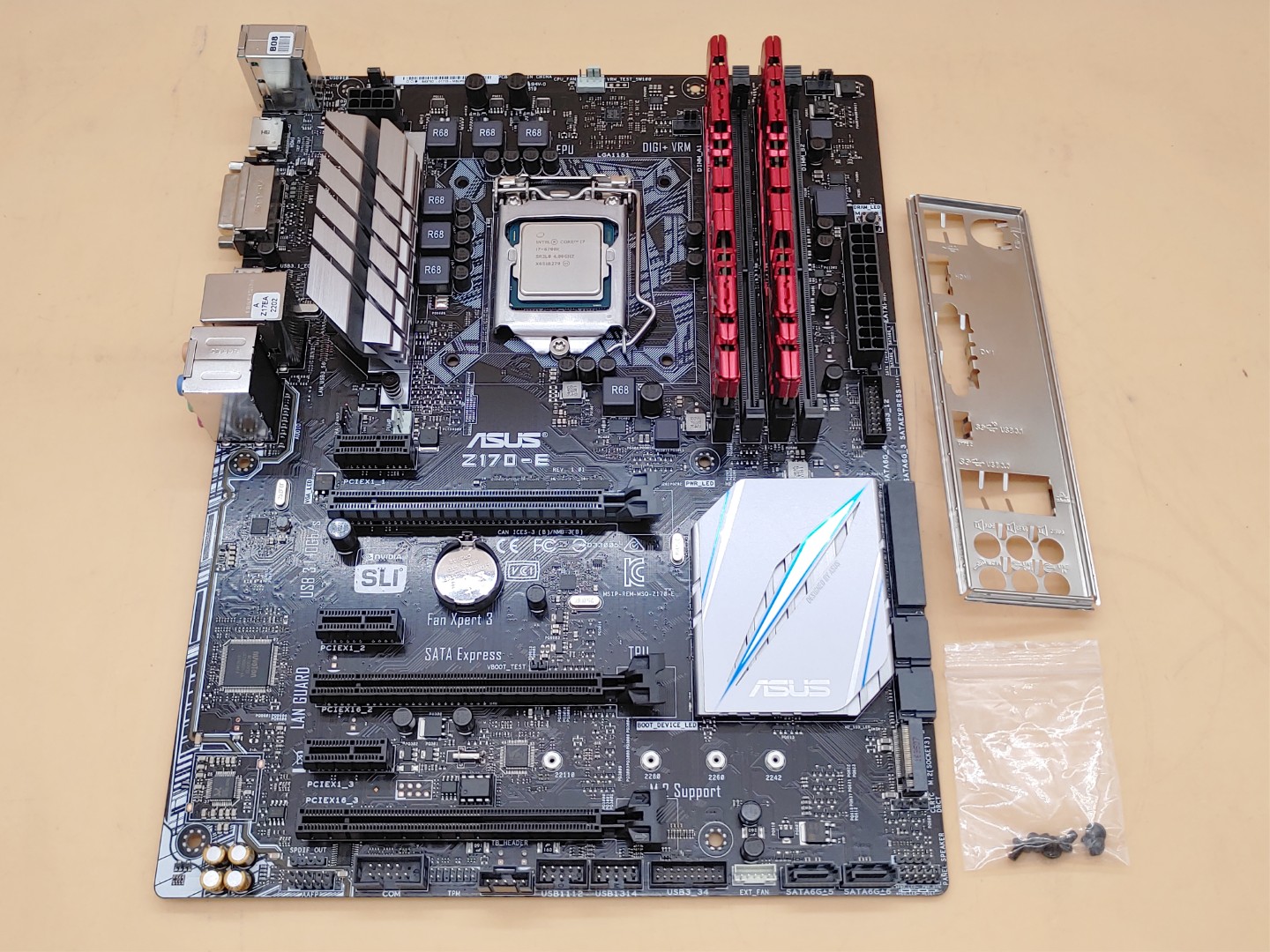 Asus Z170-E DDR4 LGA 1151 Intel ATX Motherboard w/ Intel i7-6700K CPU + 16GB RAM