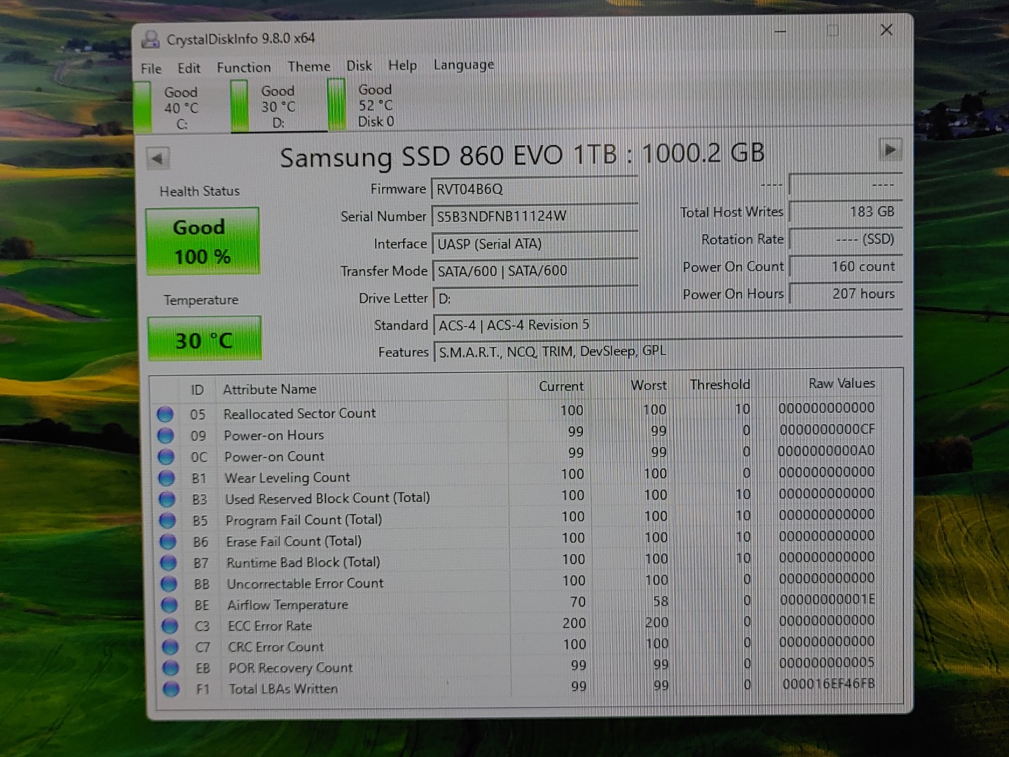 Samsung 860 EVO 1TB 2.5" SATA III SSD Solid State Drive MZ-76E1T0 (100% Health) - Image 2