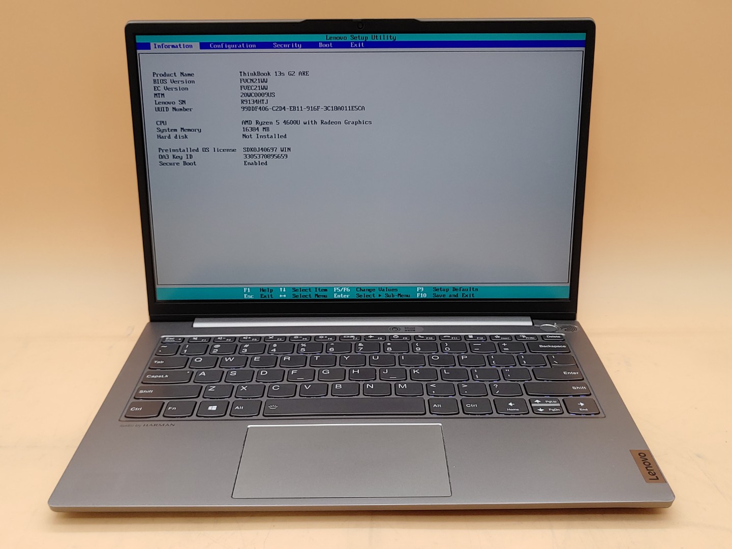 Lenovo ThinkBook 13s G2 ARE 13.3" AMD Ryzen 5 4600U 16GB *NO SSD/OS/AC* *READ*