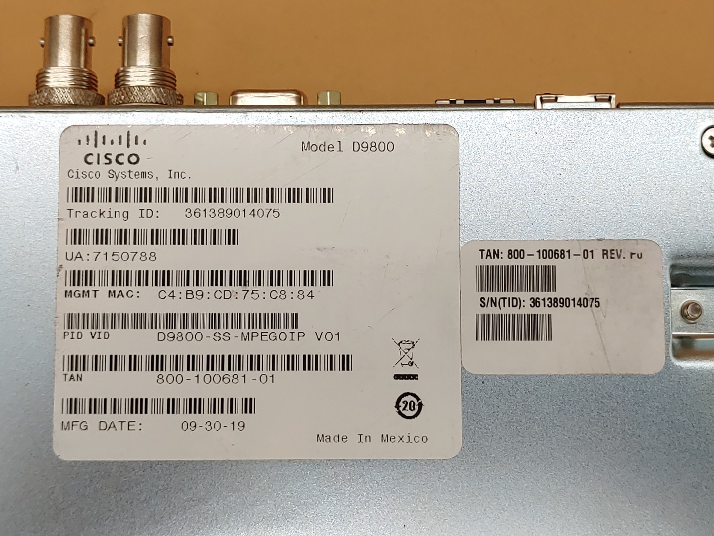 Cisco D9800 Network Transport Receiver DVB-S2, ASI, MPEG-2/4 Decoder **AS-IS**** - Image 12