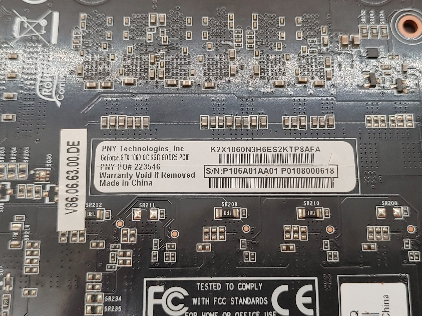 PNY XLR8 GeForce GTX 1060 OC 6GB Dual-Fan GDDR5 PCIE Graphics Card - Image 8
