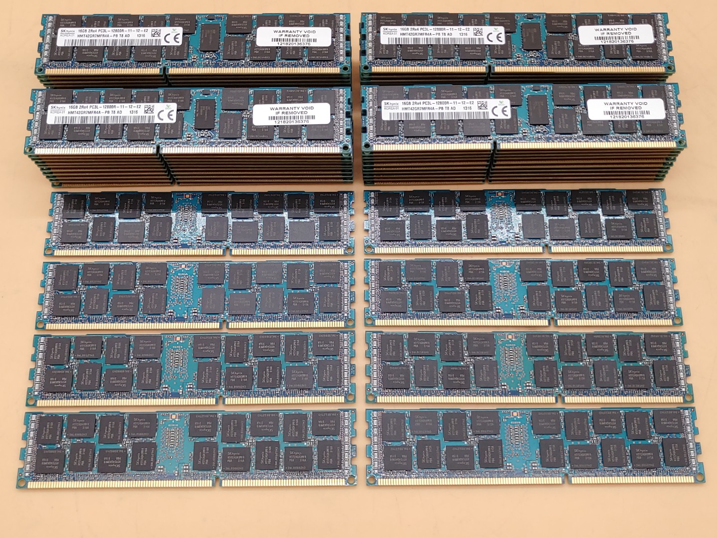SK Hynix 16GB 2Rx4 PC3L-12800R DDR3 HMT42GR7MFR4A-PB ECC Server Ram -LOT of (48) - Image 3