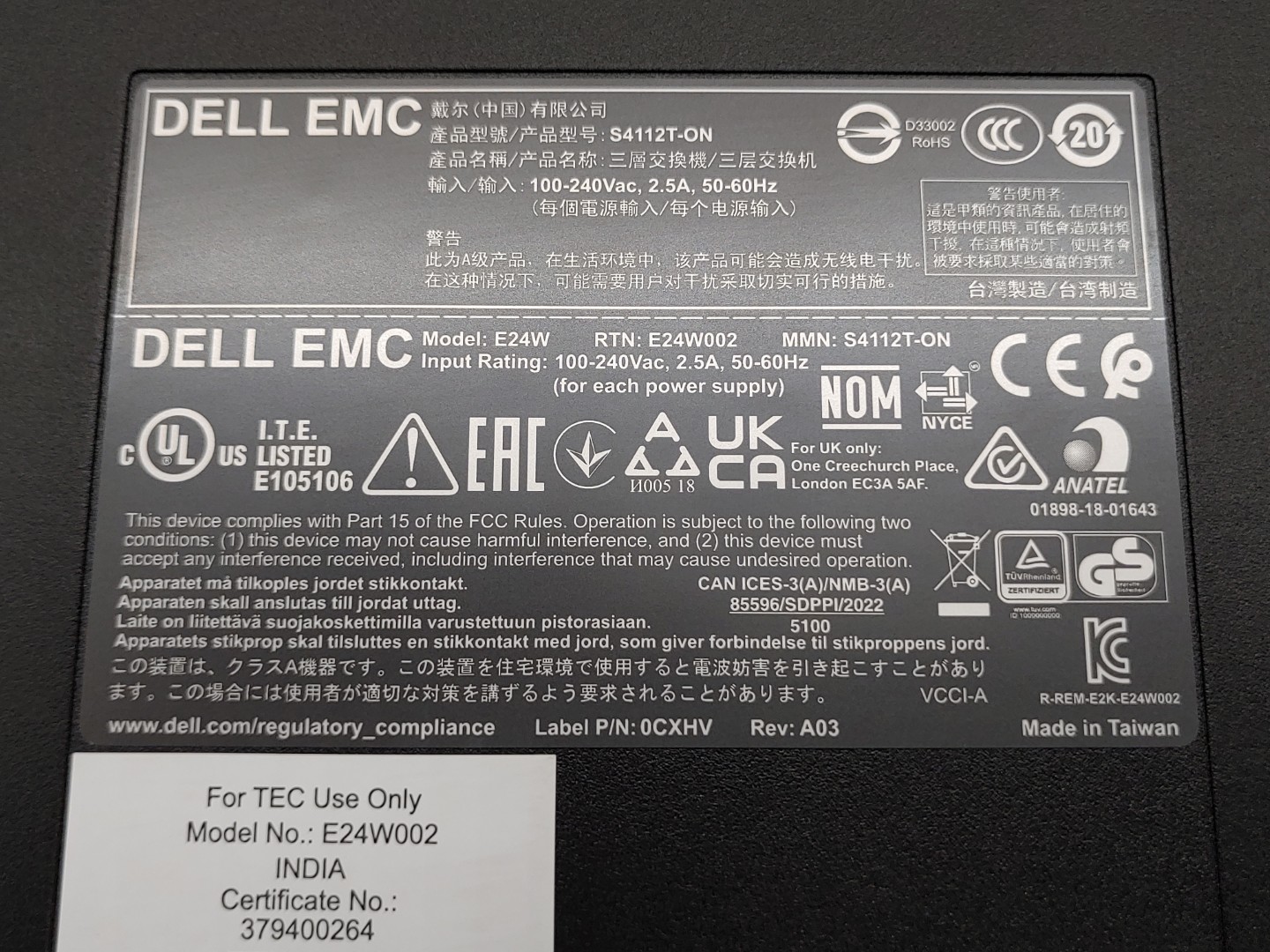 Dell PowerSwitch S4112T-ON 12-Port 10GbE 3x100GbE QSFP+ Network Switch - Image 8