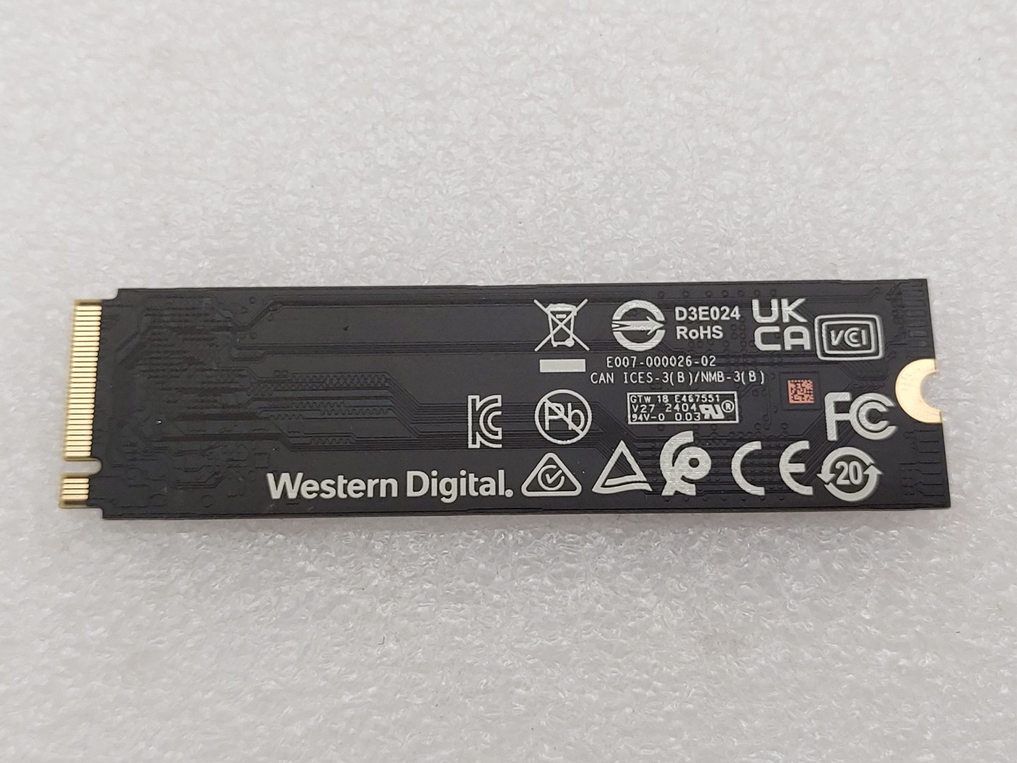 Western Digital WD PC SN740 NVMe SSD 512GB M.2 SDDPNQD-512G-2006 (100% Health) - Image 3