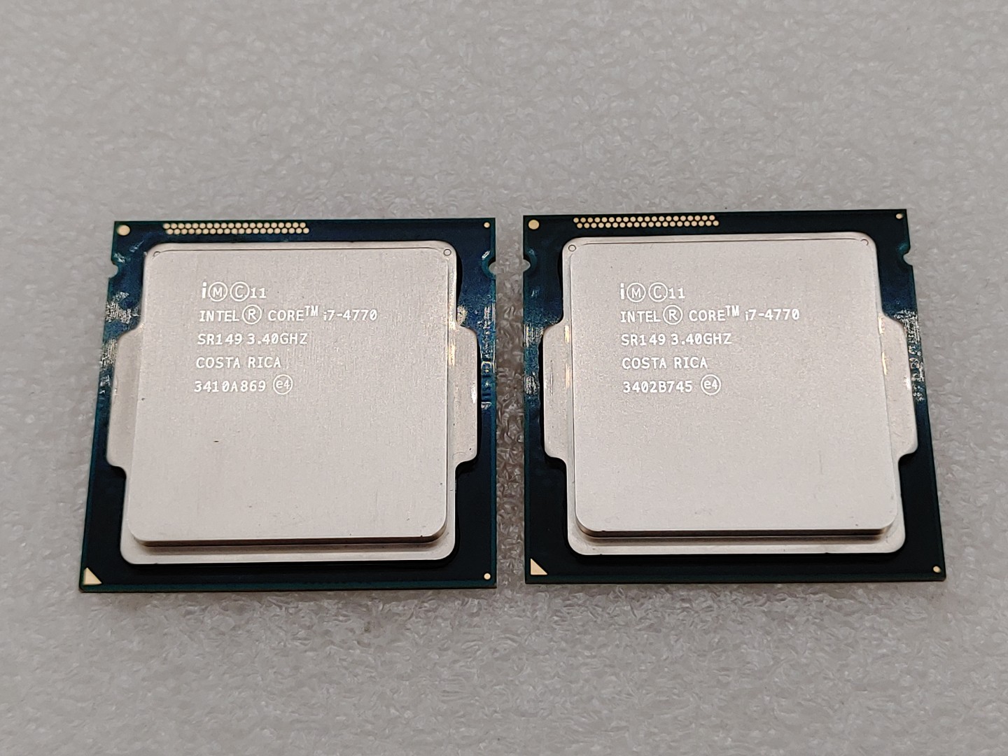 Intel Core i7-4770 SR149 3.40GHz 4-Core 8MB LGA1150 CPU Processor - LOT of (2)