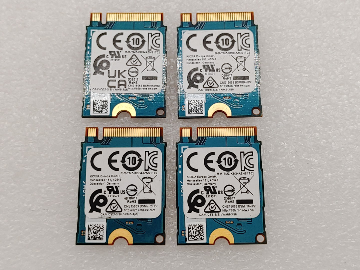 KIOXIA 256GB NVMe M.2 2230 PCIe SSD Solid State Drive KBG40ZNS256G - LOT of (4) - Image 2