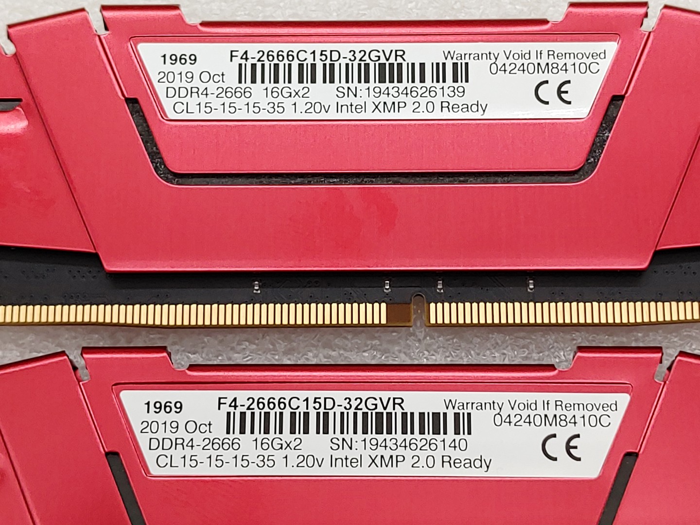 G.SKILL RipJaws V 32GB Kit (2x16GB) PC4-21300 DDR4-2666 (F4-2666C15D-32GVR) - Image 3