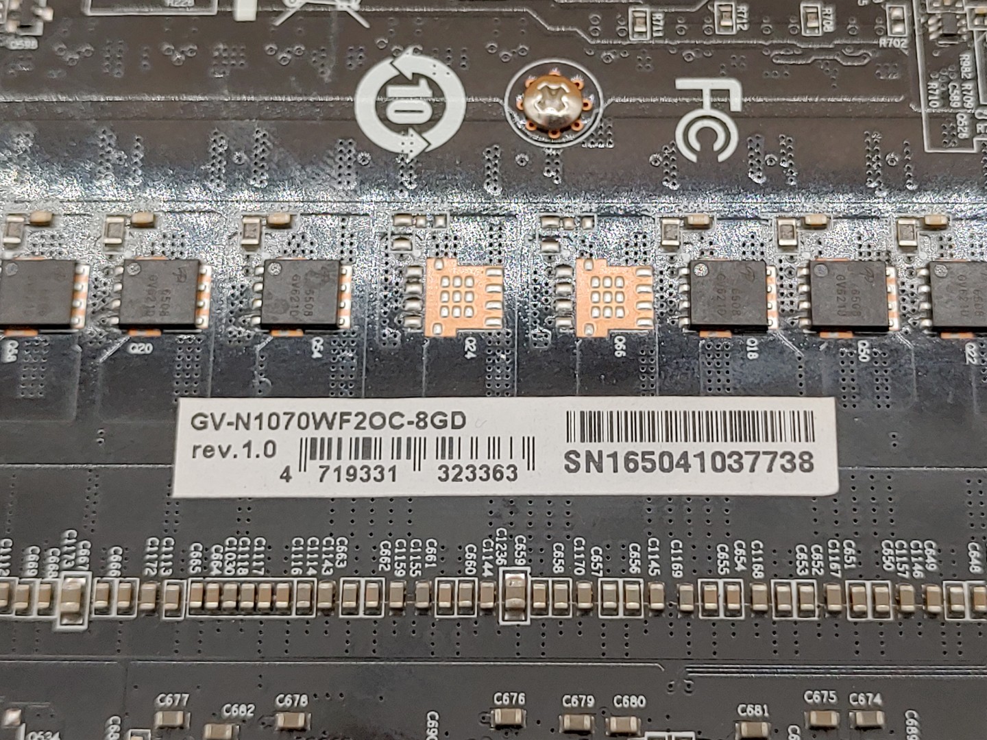 Gigabyte GeForce GTX 1070 8GB WINDFORCE OC GDDR5 Graphics Card GV-N1070WF2OC-8GD - Image 8