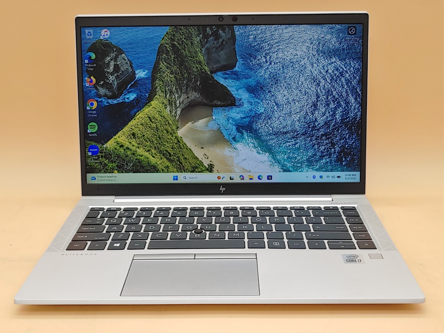 HP EliteBook 840 G7 14" Intel i7-10510U 16GB RAM 512GB SSD Win11Pro **NO A/C** - Image 2